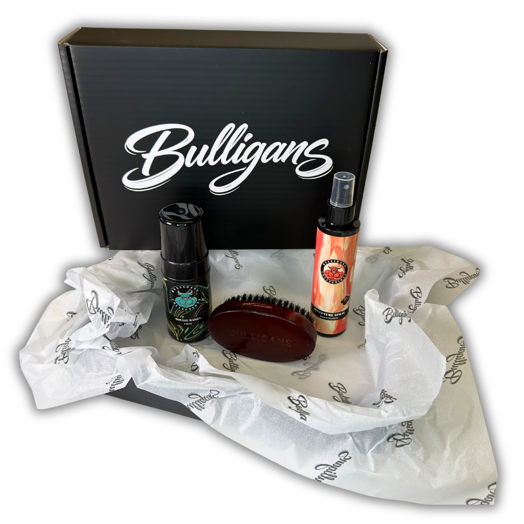 BOX BARBA SENZA RISCIACQUO - mousse barba 2 in 1, spazzola barba e spray fissante