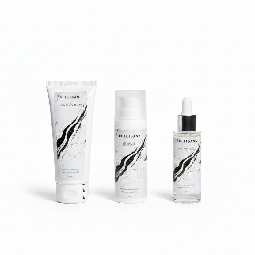 Box Skincare Unisex Base: detergente + siero + crema viso | Bulligans