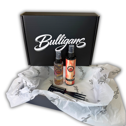 BOX EFFETTO DOCCIA con disciplinante, spray fissante e pettine dentato | Bulligans