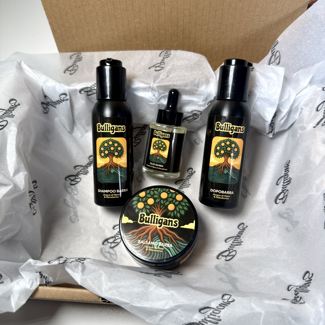 Routine Completa Bulligans | Shampoo Barba, Balsamo, Dopobarba e Olio Barba