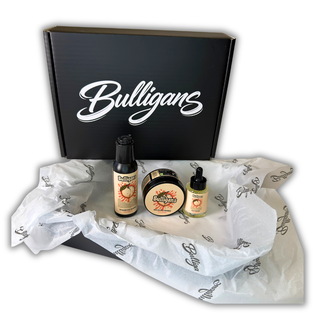BOX ROUTINE - profumazione Pesca Bianca con shampoo barba, balsamo barba e olio barba | Bulligans