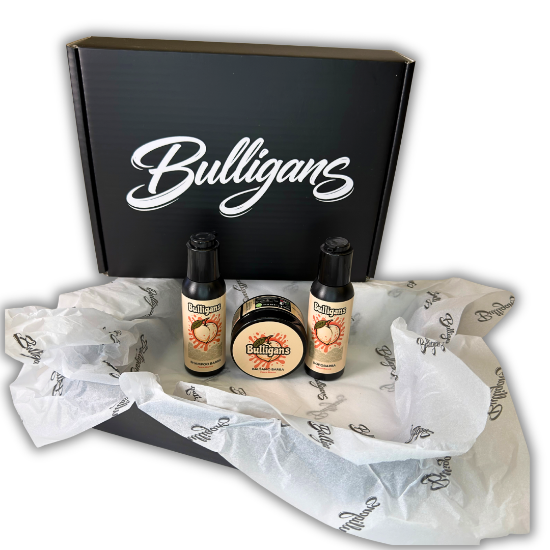 Box Routine Barba Bulligans con shampoo barba, balsamo barba e dopobarba in crema
