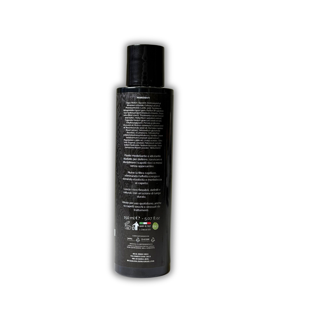Crema ricci per capelli - fluido modellante e idratante 150 ml | Bulligans