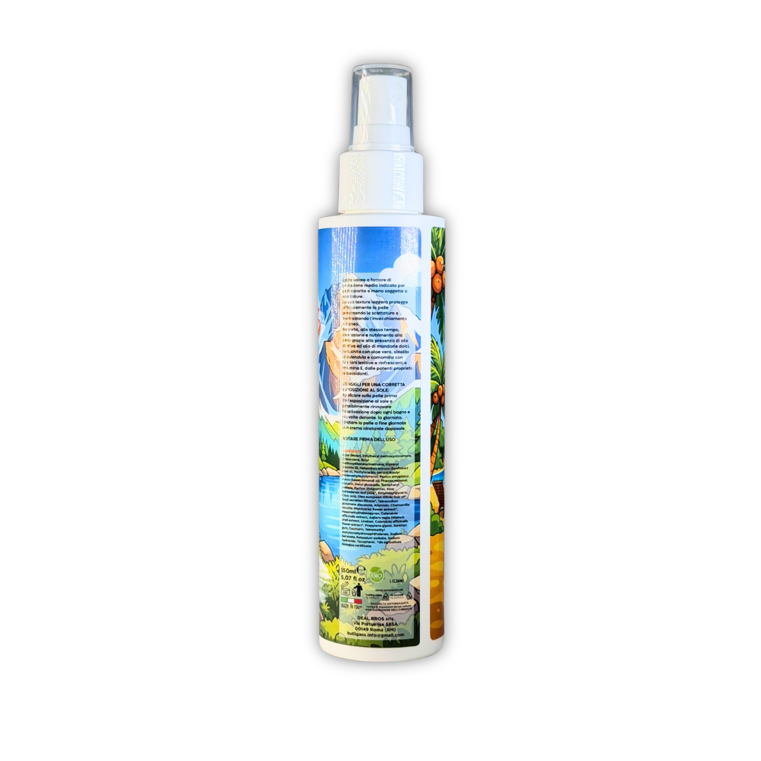 Latte Solare SPF 30 - Protezione Media per Pelle Colorita | Bulligans