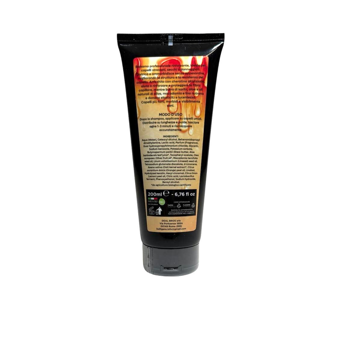 Balsamo Cheratina 200ml al Mango - Capelli Secchi e Danneggiati | Bulligans