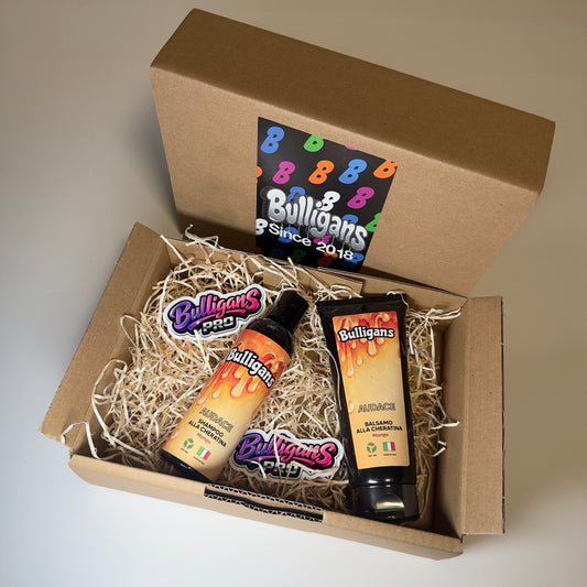 Box Shampoo e Balsamo Cheratina 200ml - Capelli Secchi e Danneggiati | Bulligans
