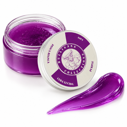 Cera lucida purple per capelli profumazione pesca bianca | Bulligans