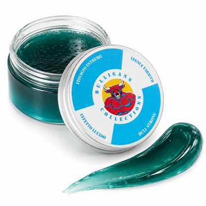 Cera per capelli con effetto lucido e tenuta extra strong bullstrong | Bulligans