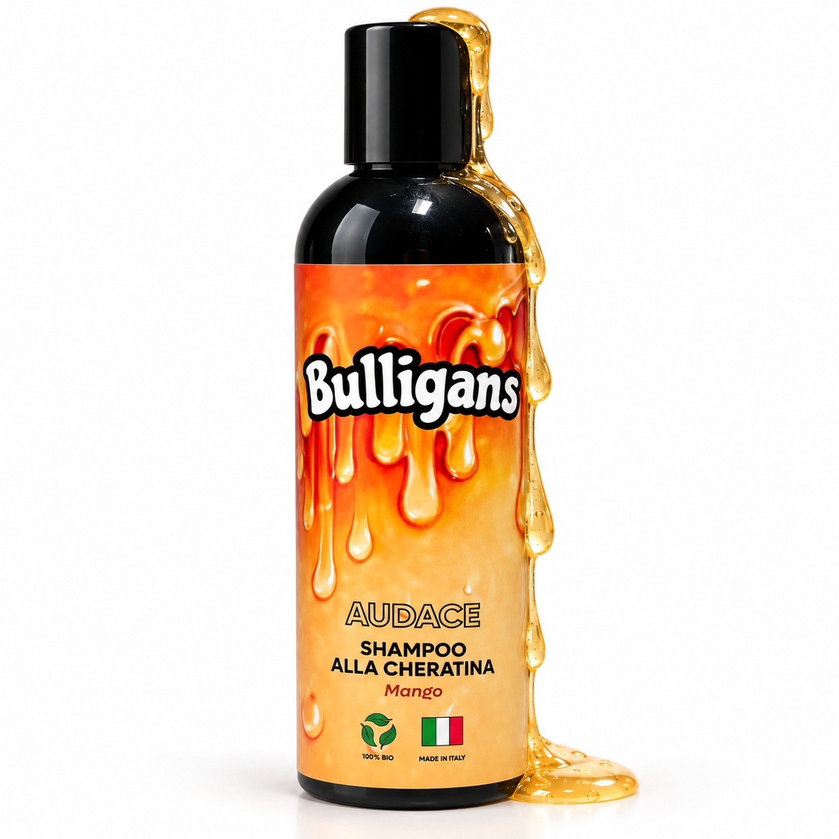 Shampoo per capelli alla cherativa profumazione al mango | Bulligans