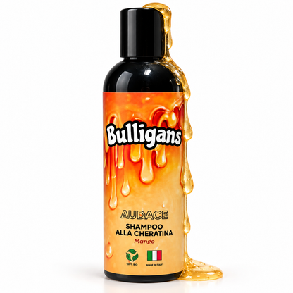 Shampoo per capelli alla cherativa profumazione al mango | Bulligans
