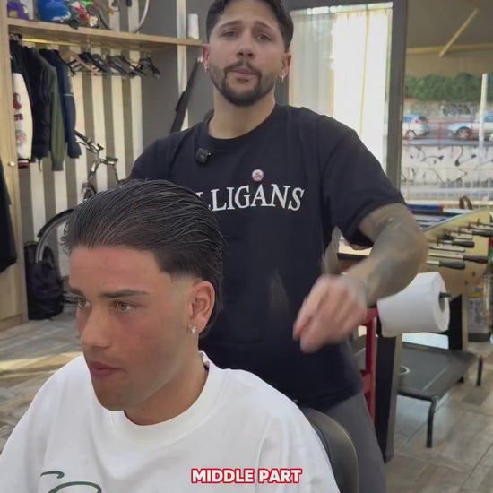 Box Middle Part Effetto Naturale: cera, fissante e pettine | Bulligans 
