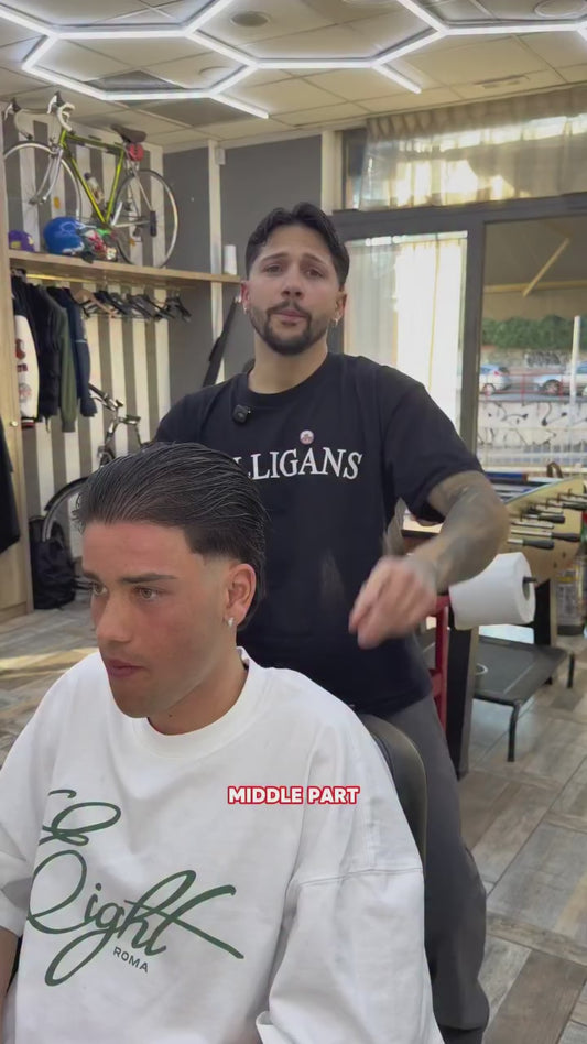 Box Middle Part Effetto Naturale: cera, fissante e pettine | Bulligans 